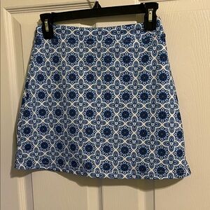 Blue and White Printed skirt